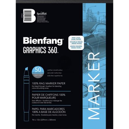 Tập giấy vẽ marker Bienfang Graphics 360 9"X12"
