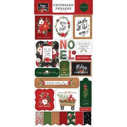 Bộ Chipboard Happy Christmas - Phrases