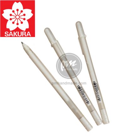 Bút Sakura gelly glaze 3D màu trắng