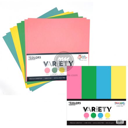 Xấp 8 giấy màu pastel Echo Park 12"x12" - Serendipity