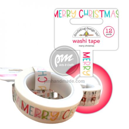 Băng keo washi chữ Merry Christmas 11m