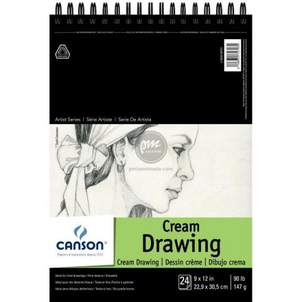 Tập giấy vẽ Canson Cream Drawing Pad 9"X12"