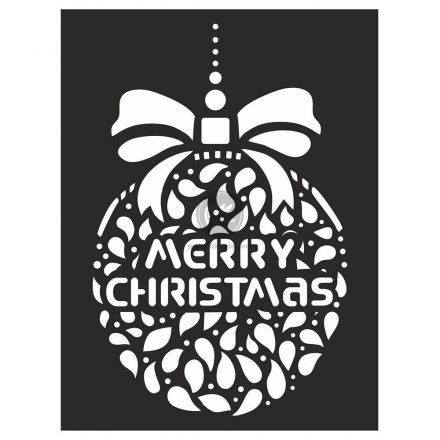 Khuôn vẽ Stencil mẫu Christmas Bauble