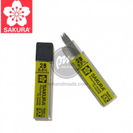 Ngòi chì bấm Sakura Polumer Lead 2B 0.3mm