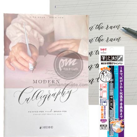 Combo sổ hướng dẫn viết thư pháp + bút viết (beginning)