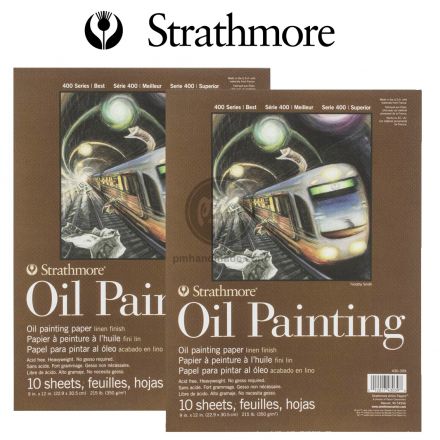 Tập giấy vẽ sơn dầu Strathmore S400 oil painting 9"X12"