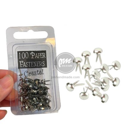 Hộp đinh ghim 2 chân Creative Impressions màu bạc size 0.3cm