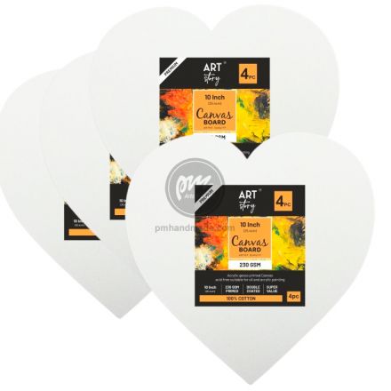 Tấm canvas panel hình trái tim 230gsm