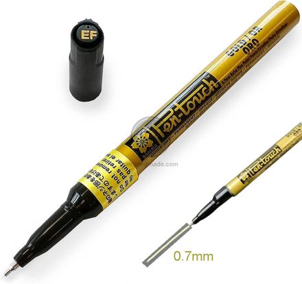 Bút Sakura pen touch extra fine point - màu nhũ đồng