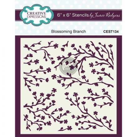 Khuôn vẽ Stencil mẫu cành hoa đào