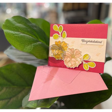Thiệp hoa chúc mừng size 10.8 x 13.8 cm