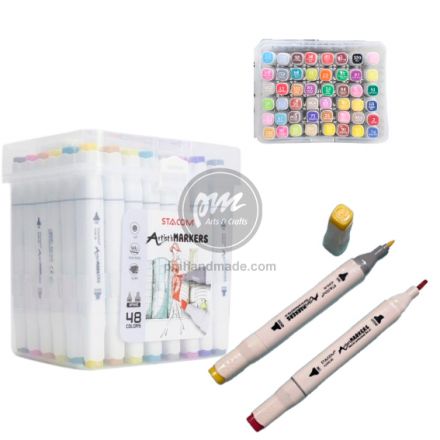 Bộ bút lông màu 02 đầu (Sketch Marker)- 48 màu STACOM