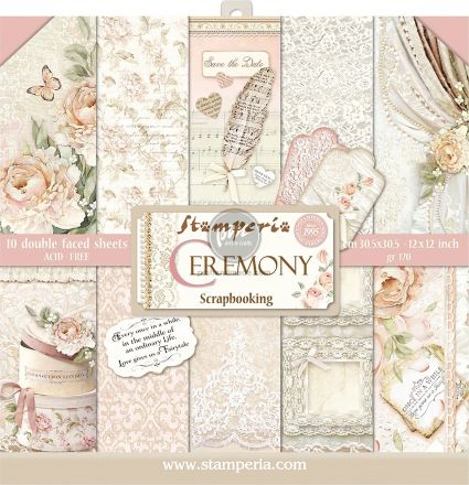 Bộ giấy Scrapbook chủ đề Ceremony 12x12 inch - tờ lẻ