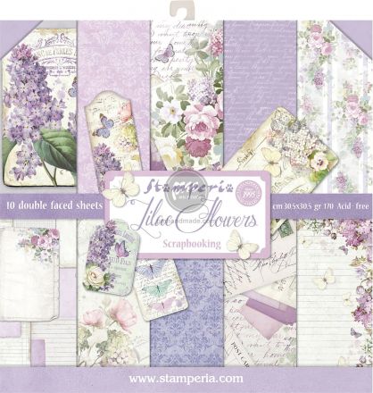 Bộ giấy Scrapbook chủ đề Lilac 12x12 inch - tờ lẻ
