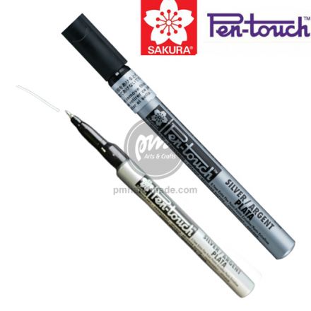Bút Sakura pen touch fine point 1mm - màu nhũ bạc