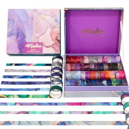 Băng keo washi Ieebee mẫu Ethereal Gilded