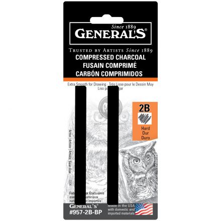 Bộ 2 thỏi than chì nén Compressed loại 2B- General's